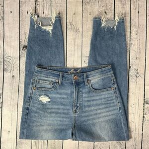OFLUCK Distressed Skinny Jeans